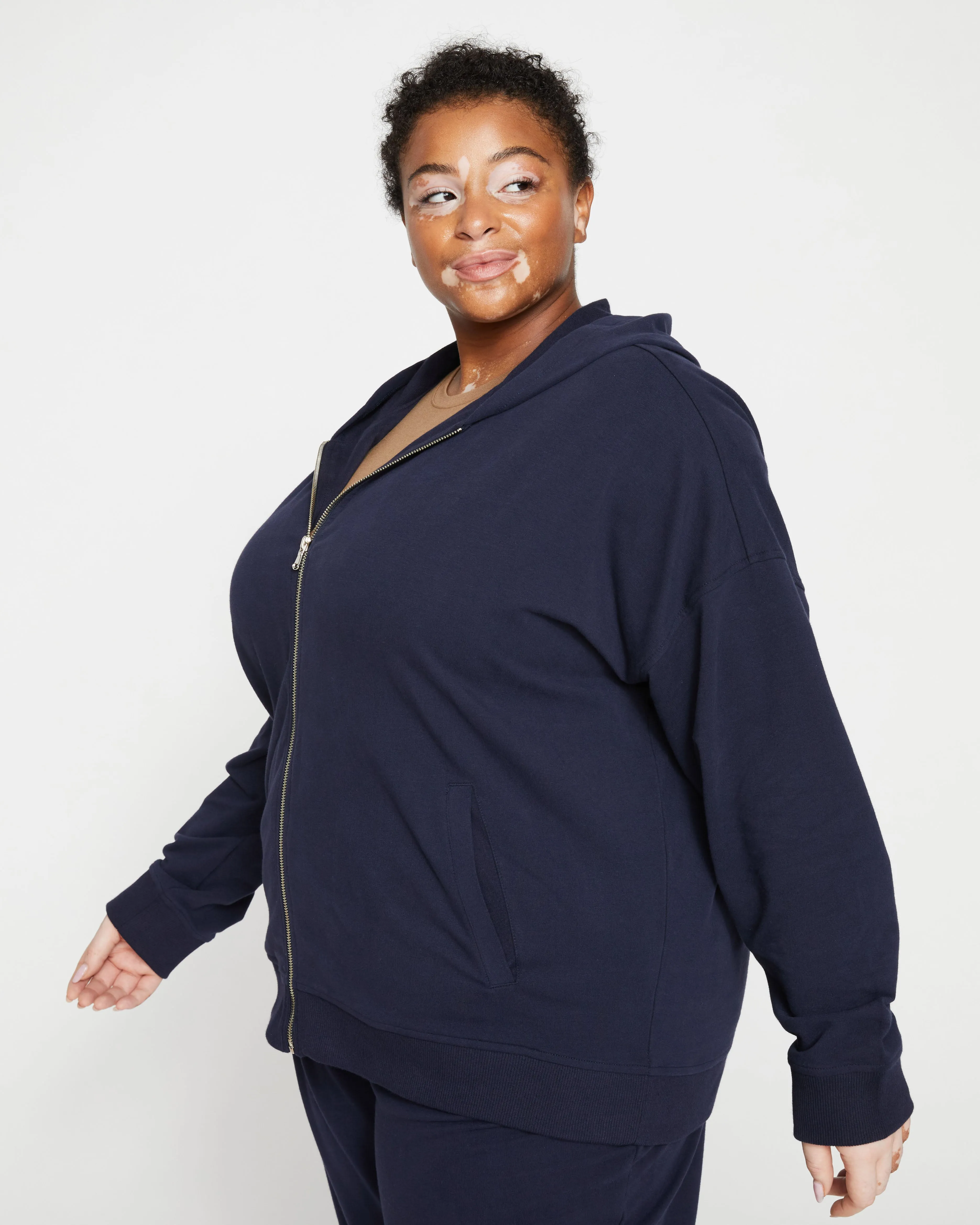 Peachy Terry Full Zip Hoodie - Midnight
