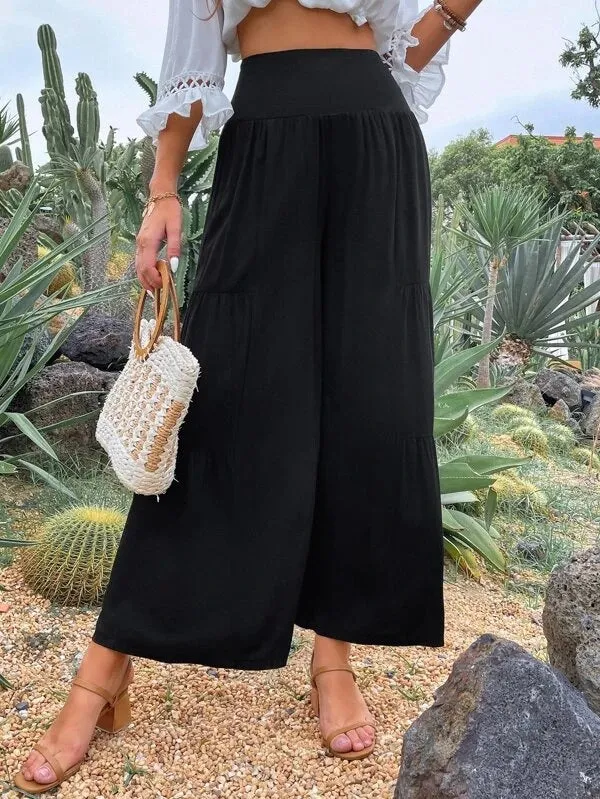 Popular Wide Leg High Waist Loose Pants