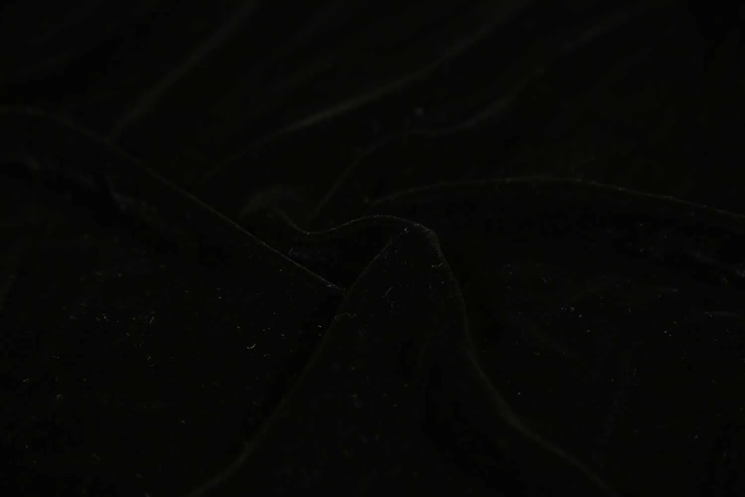 Precut Of 1 Meters Of Black Plain Silk Velvet Fabric