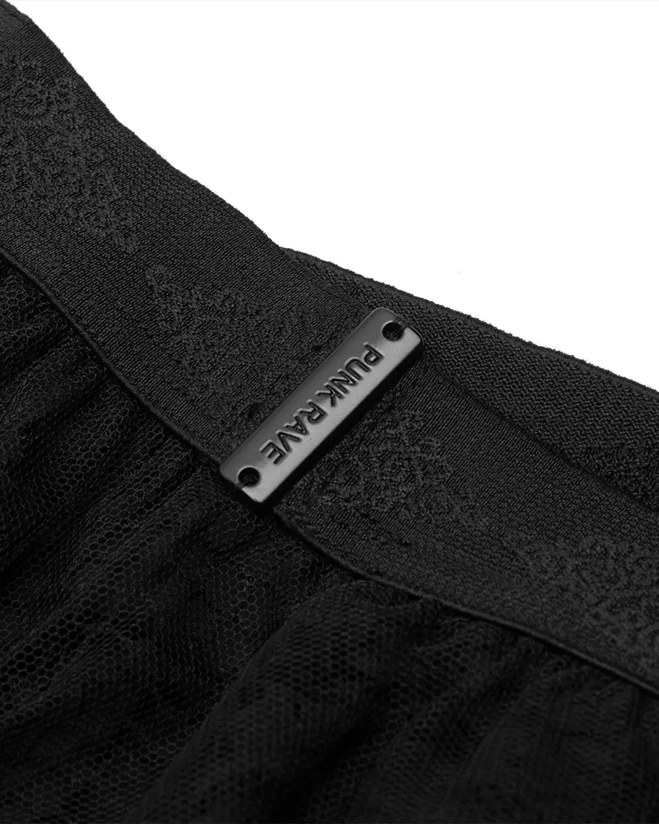 Punk Rave Bewitched Womens Gothic Witch Handerkchief Skirt