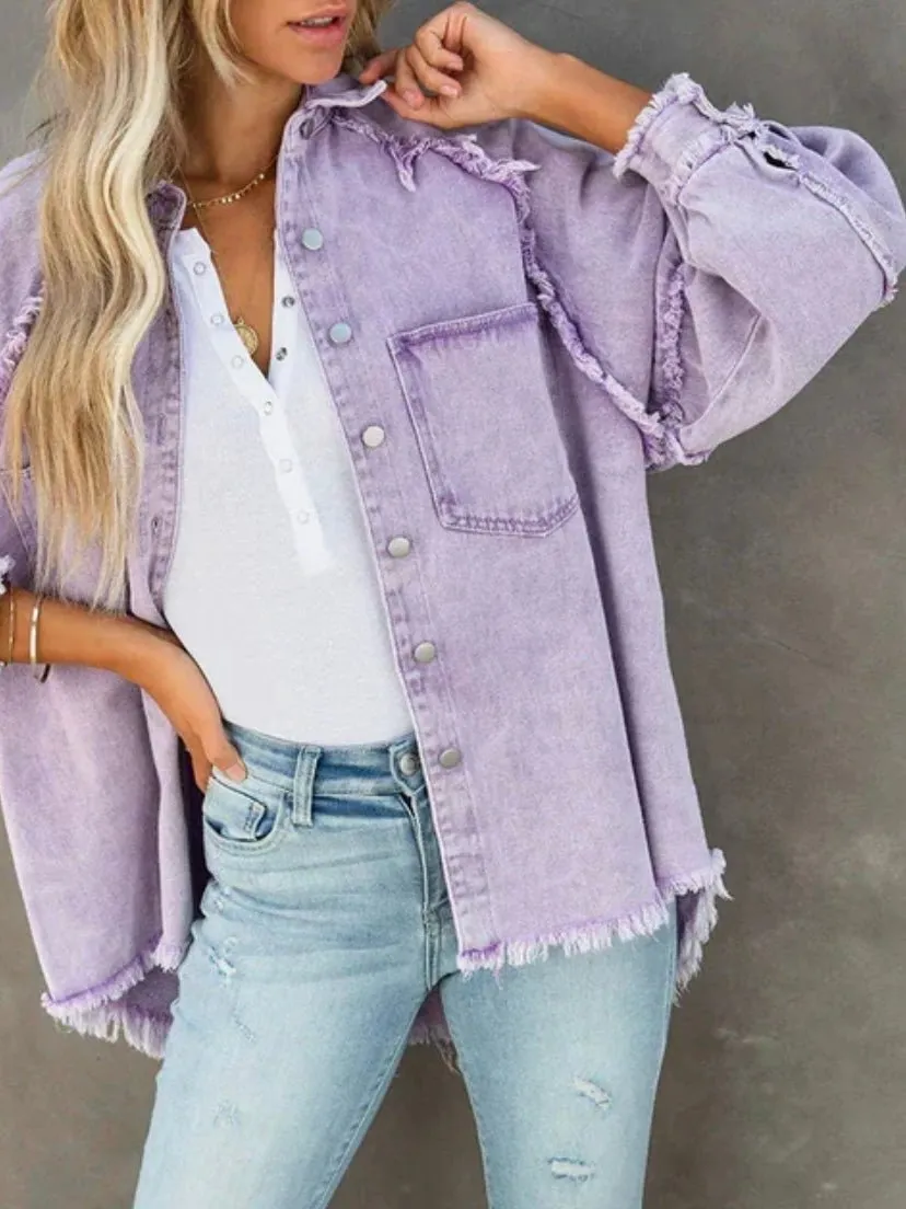 Purple denim jacket