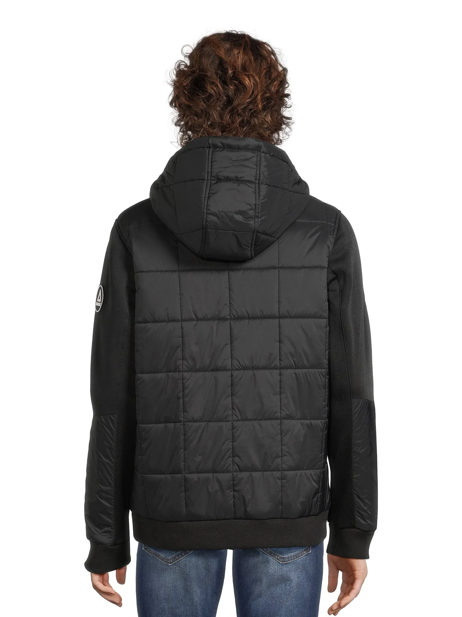 Reebok Men's Mixed Media Puffer Jacket with Hood, Sizes M-2X