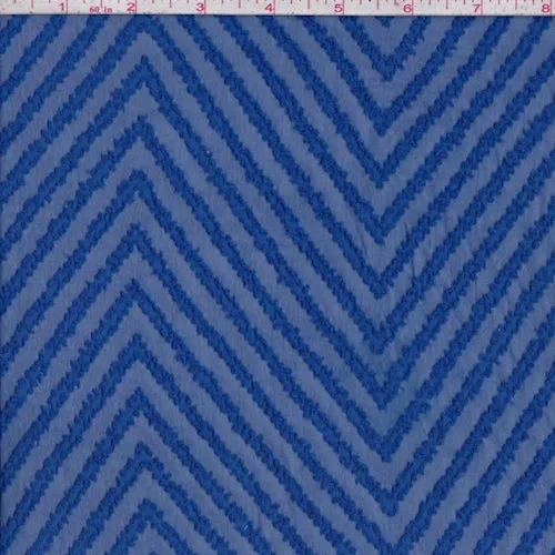 Royal Chevron Jacquard Chiffon Fabric