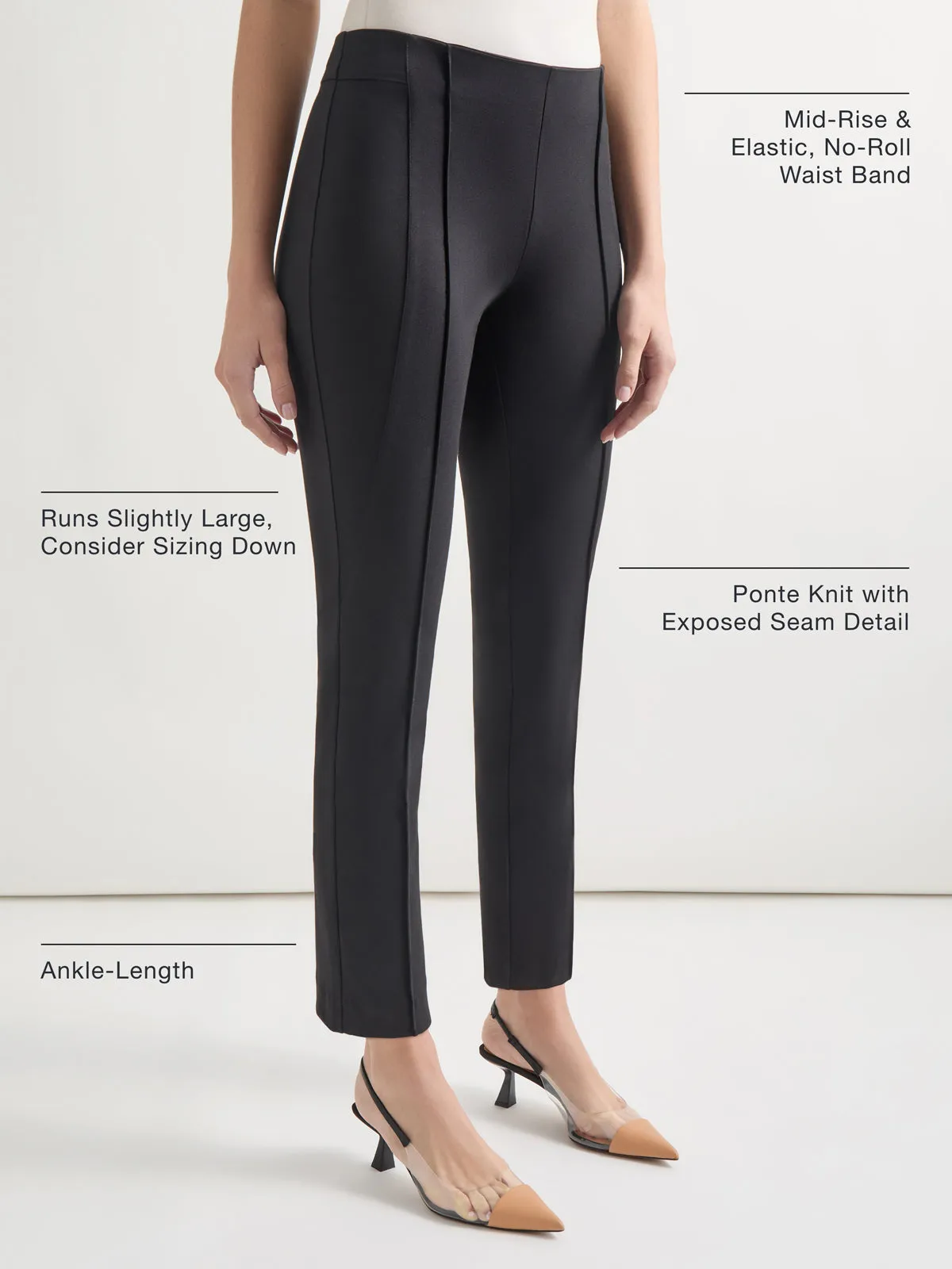 Slim-Fit Ankle-length Ponte Pant