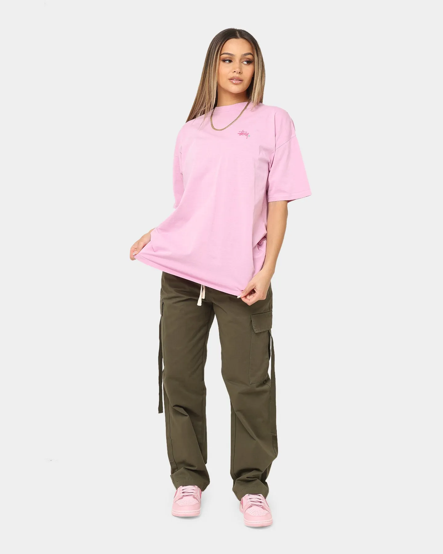 Stussy Women's Graffiti Pigment Relaxed T-Shirt Lemonade