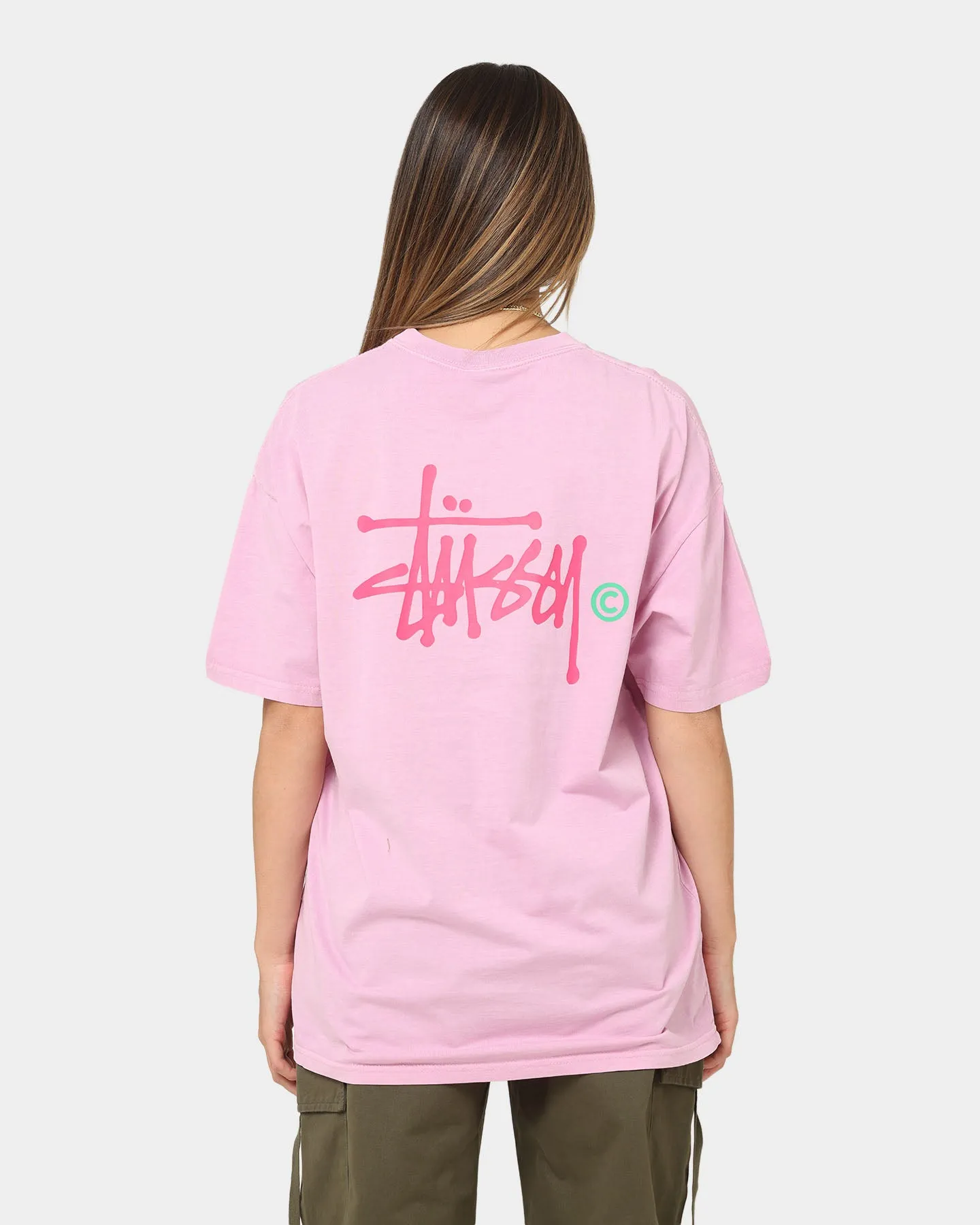 Stussy Women's Graffiti Pigment Relaxed T-Shirt Lemonade