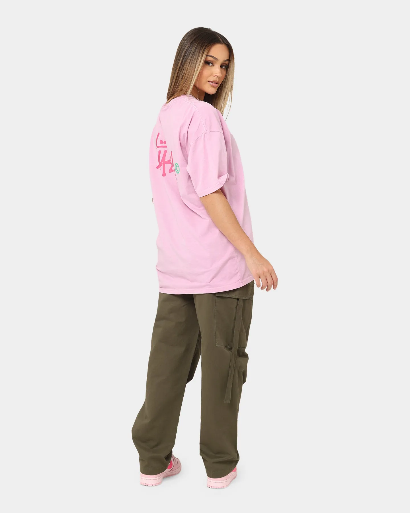 Stussy Women's Graffiti Pigment Relaxed T-Shirt Lemonade