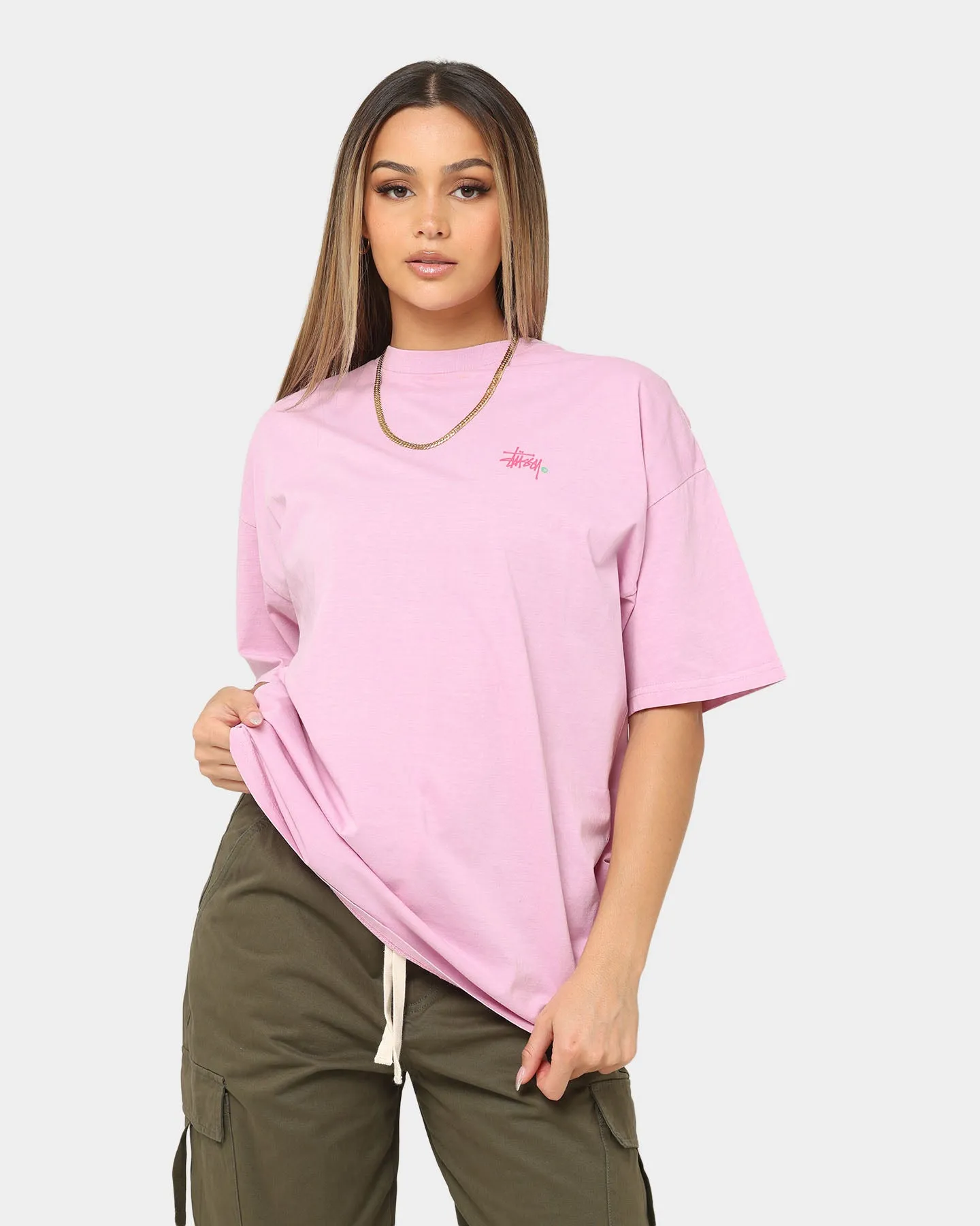 Stussy Women's Graffiti Pigment Relaxed T-Shirt Lemonade