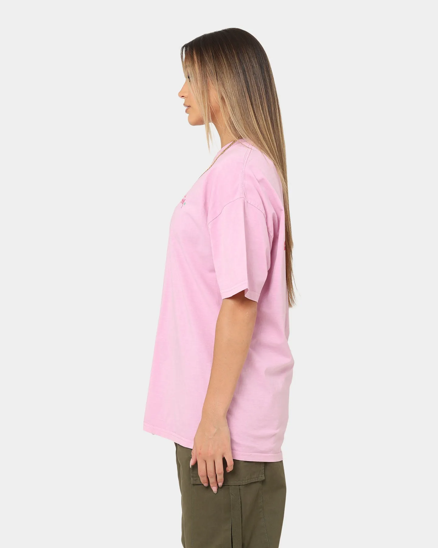 Stussy Women's Graffiti Pigment Relaxed T-Shirt Lemonade
