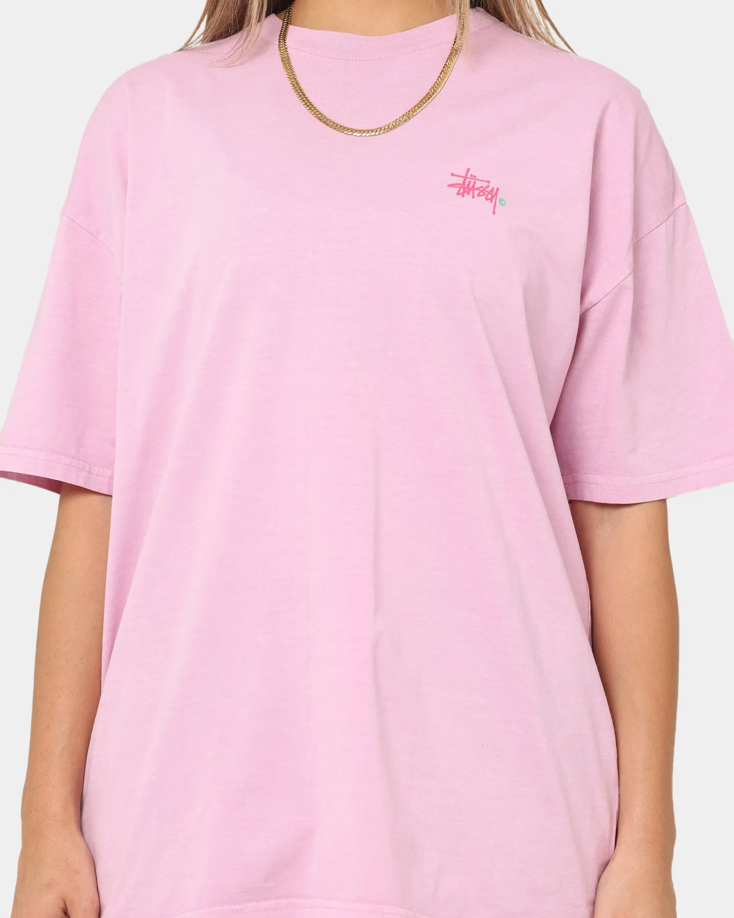 Stussy Women's Graffiti Pigment Relaxed T-Shirt Lemonade