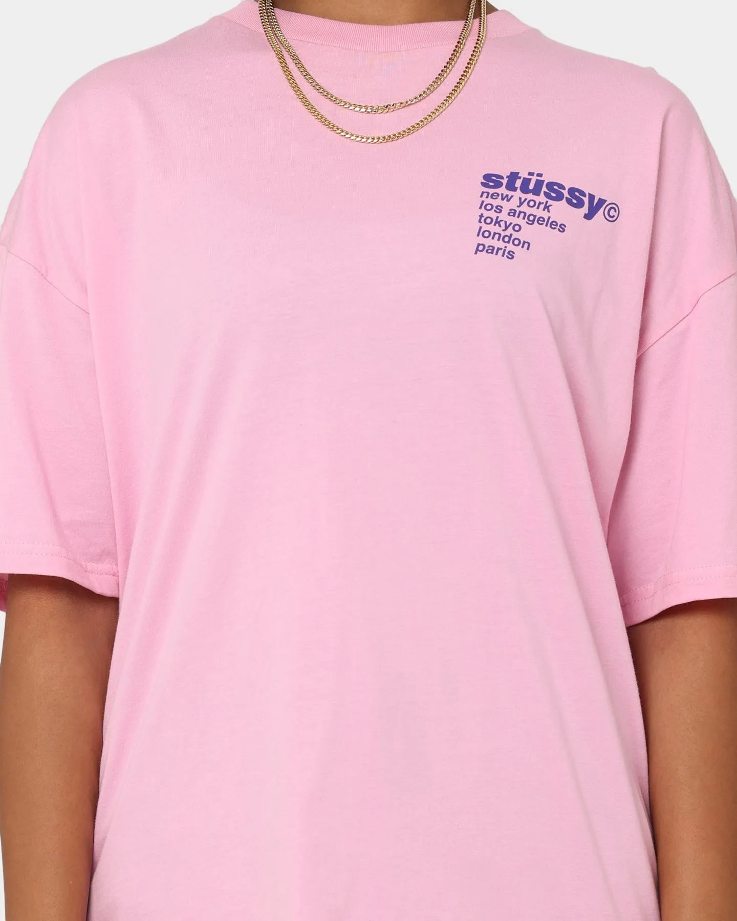 Stussy Women's Strawberry Relaxed T-Shirt Pigment Pink