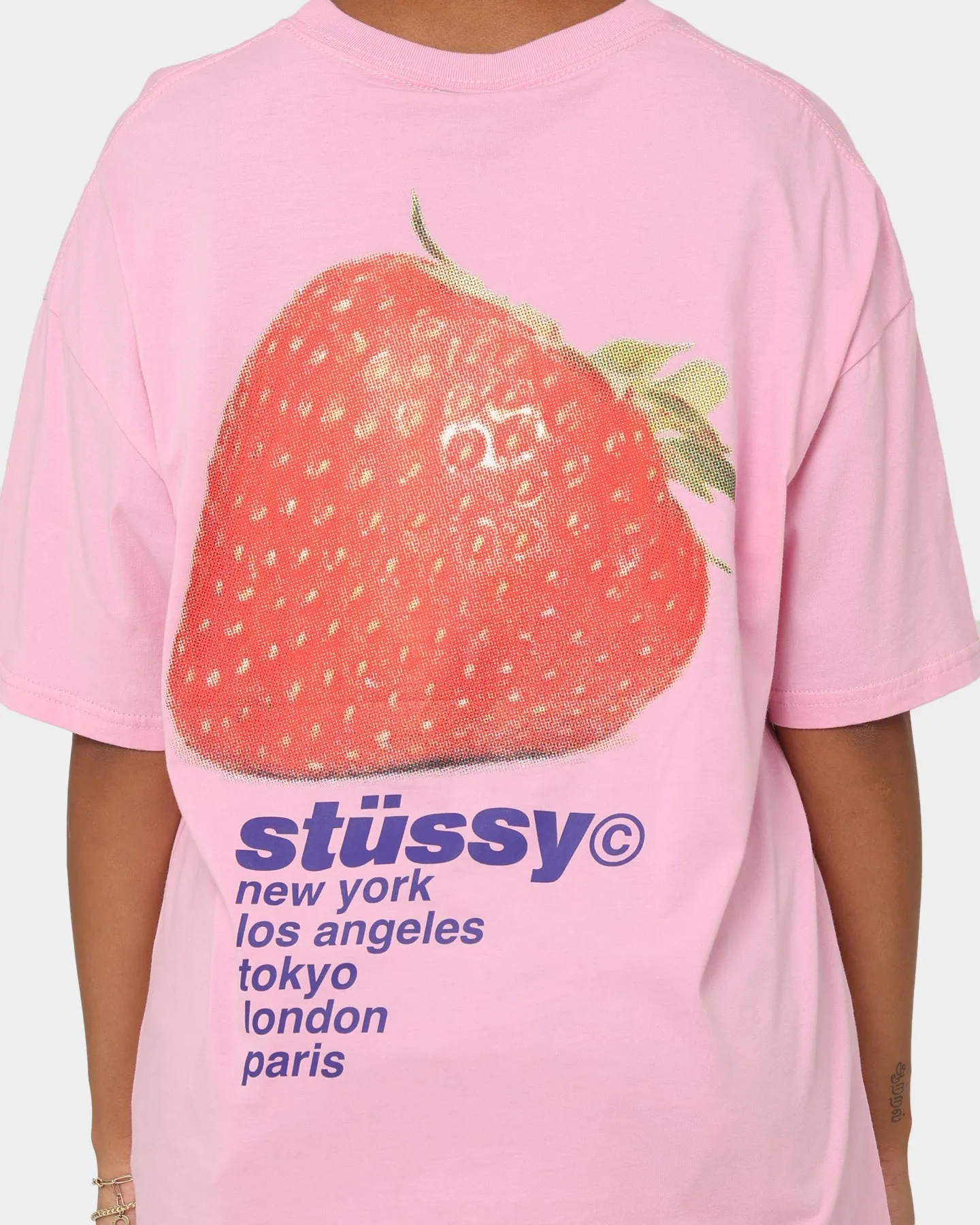 Stussy Women's Strawberry Relaxed T-Shirt Pigment Pink