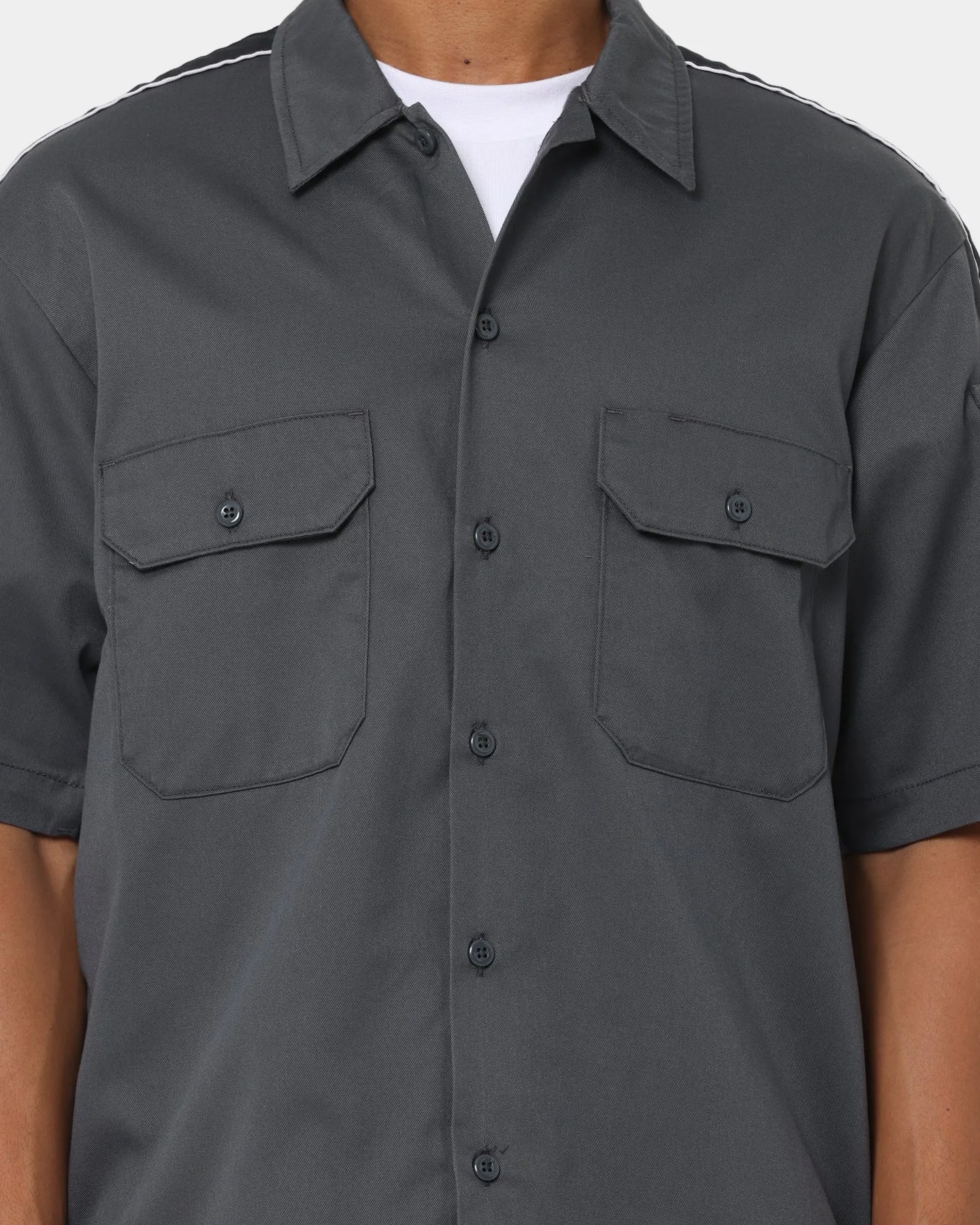Supreme X Dickies Stripe T-Shirt Charcoal