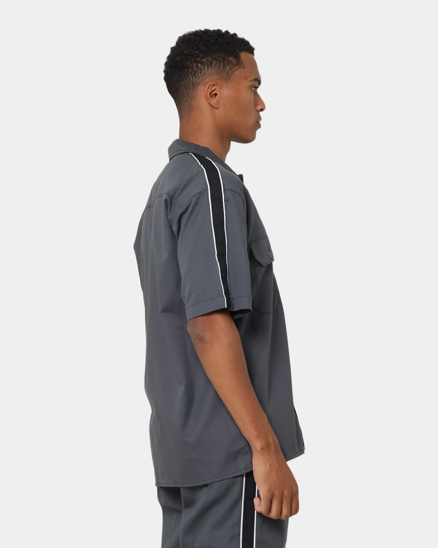 Supreme X Dickies Stripe T-Shirt Charcoal