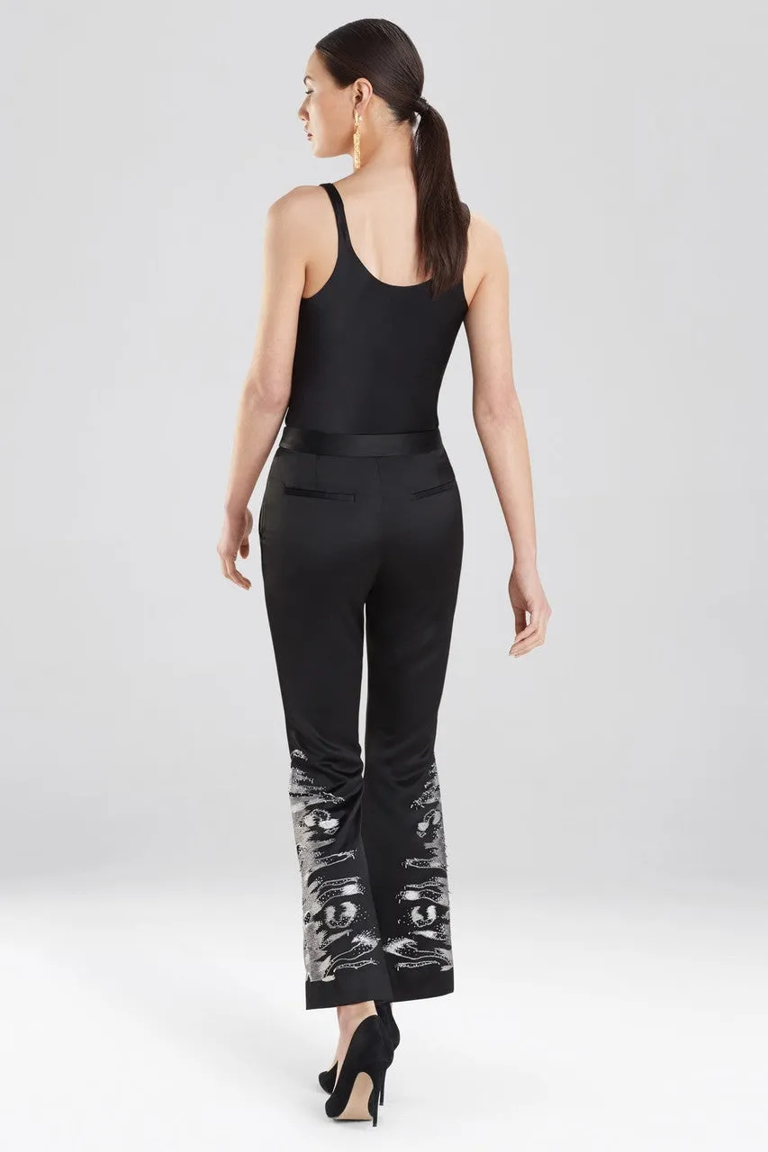 Tuxedo Satin Embroidered Pants