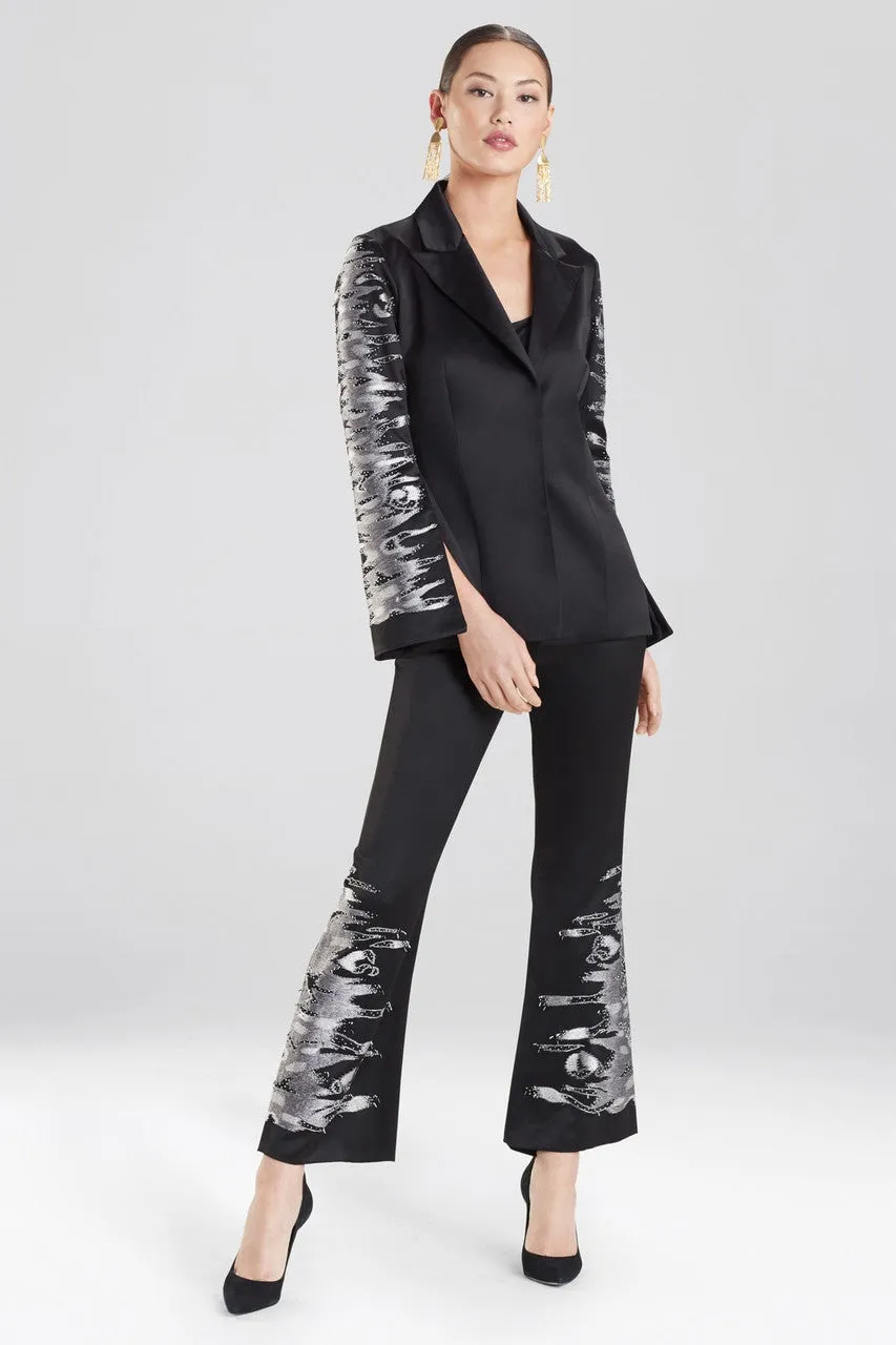 Tuxedo Satin Embroidered Pants