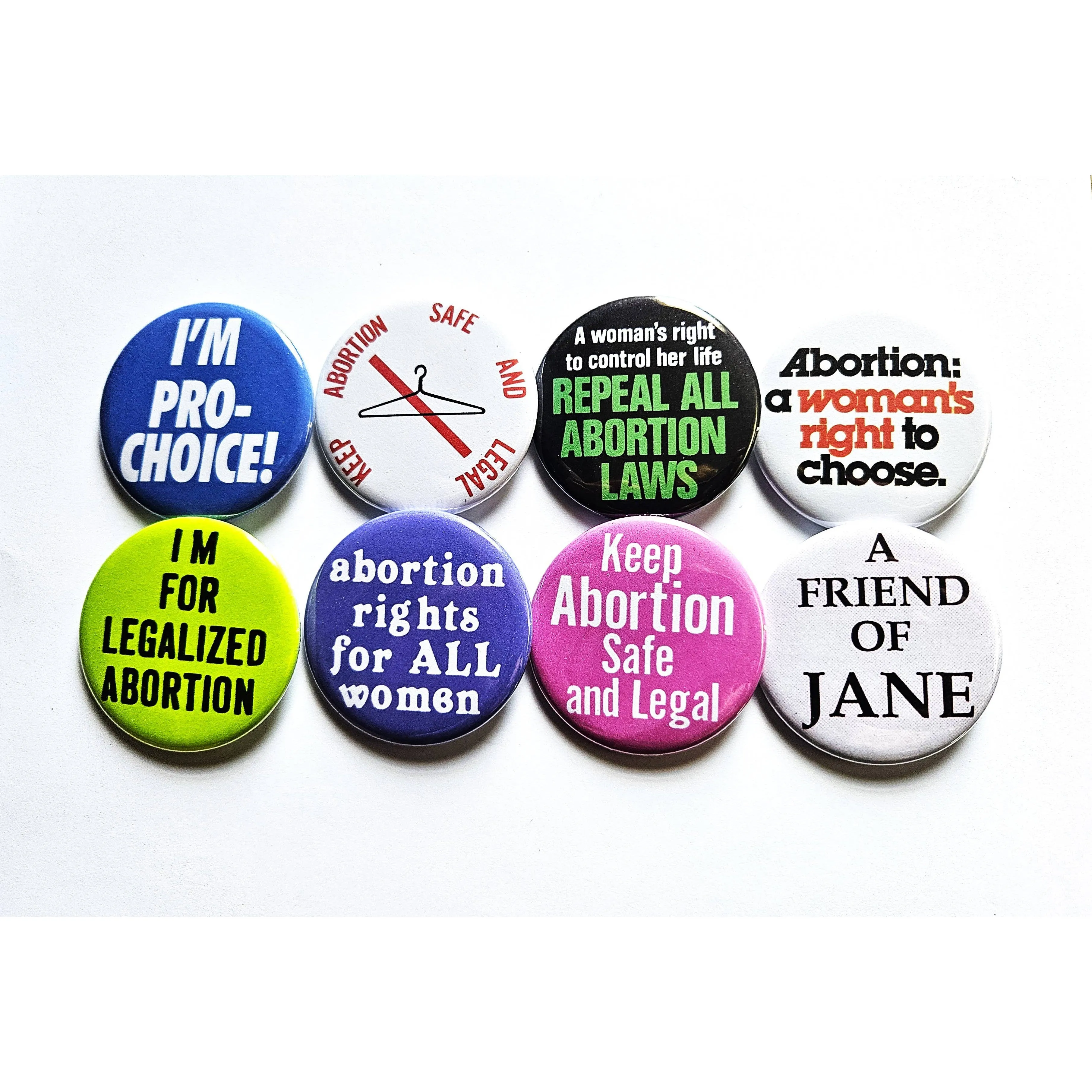 Vintage Reproduction Repeal All Abortion Laws Feminist Small Pinback Button | 1.25" Diameter