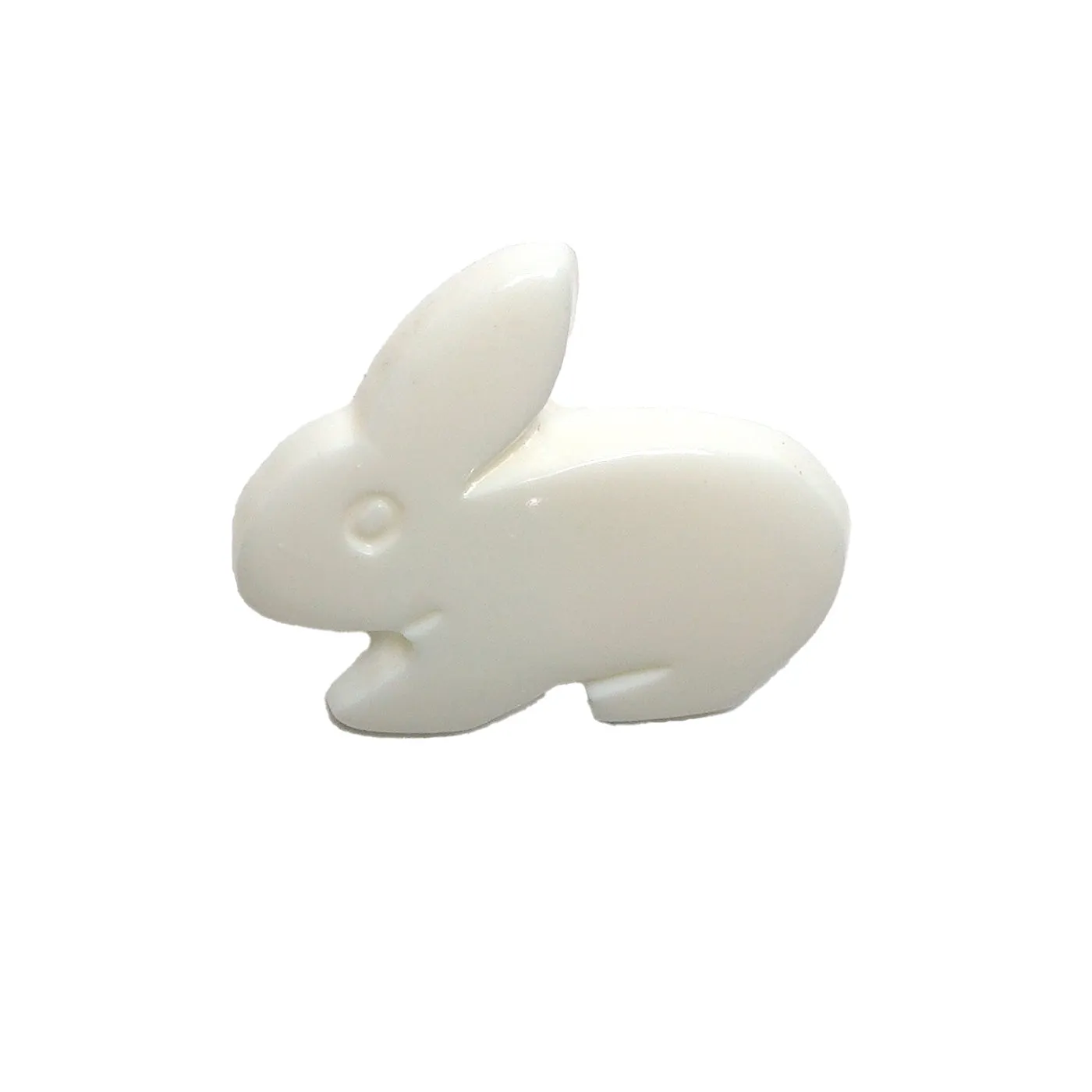 White Plastic Rabbit Baby Buttons - 18mm Shank (5 Pcs)