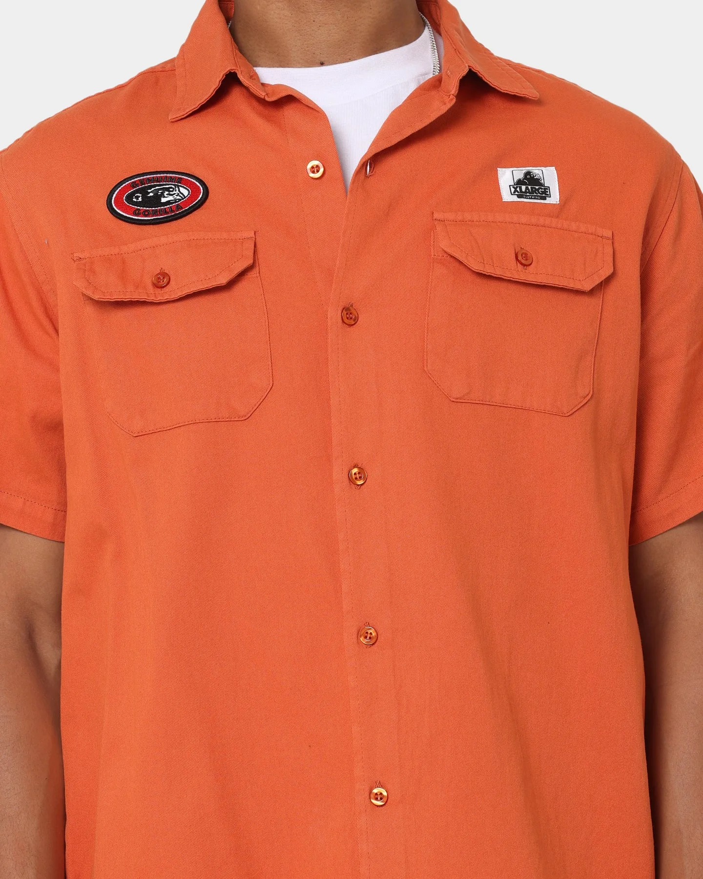 X-Large Patches Work Shirt Rust